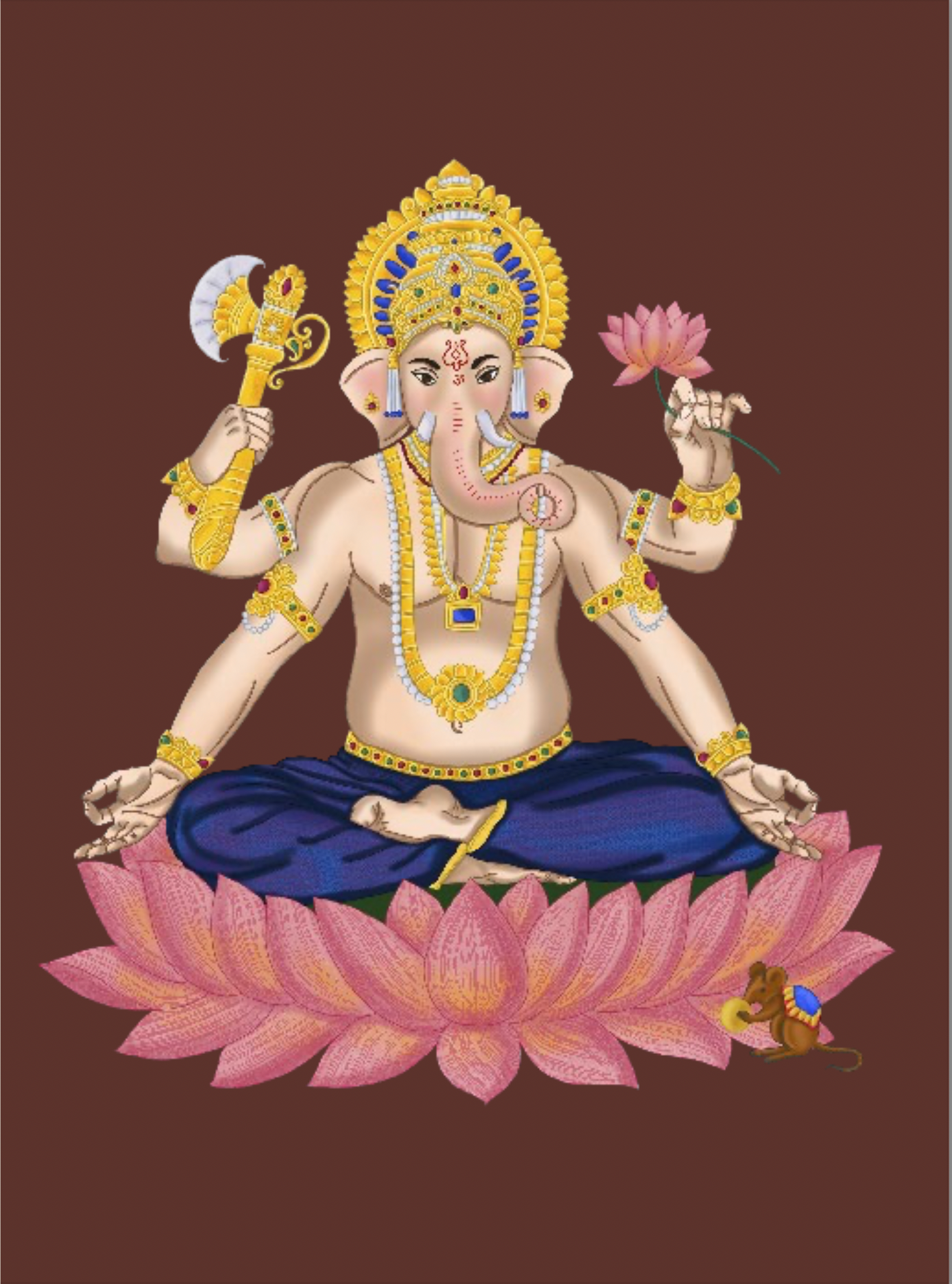 1.1 Perfection Pose Ganesha sitting in Siddhasana