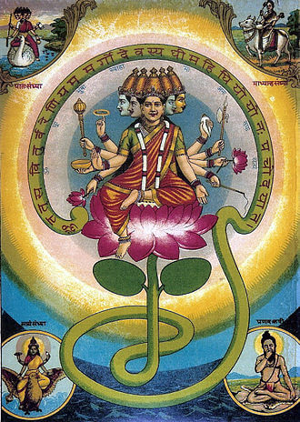 Goddess Gayatri Goddess Gayatri by Raja Ravi Verma